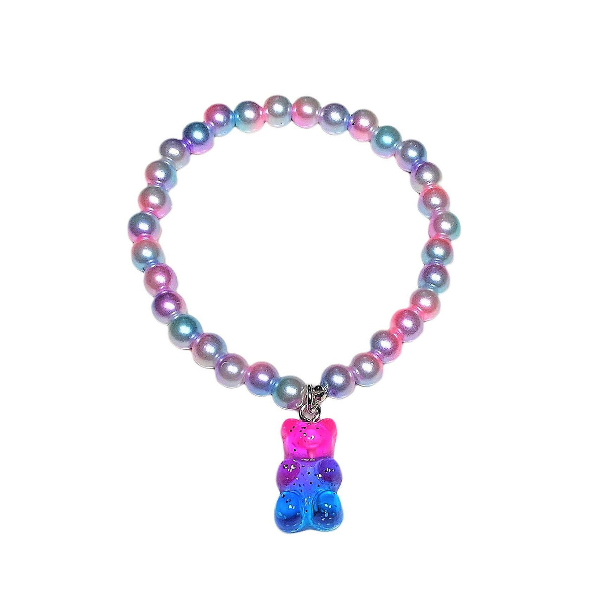 Sparkling Variegated Gummy Bear Charm Stack