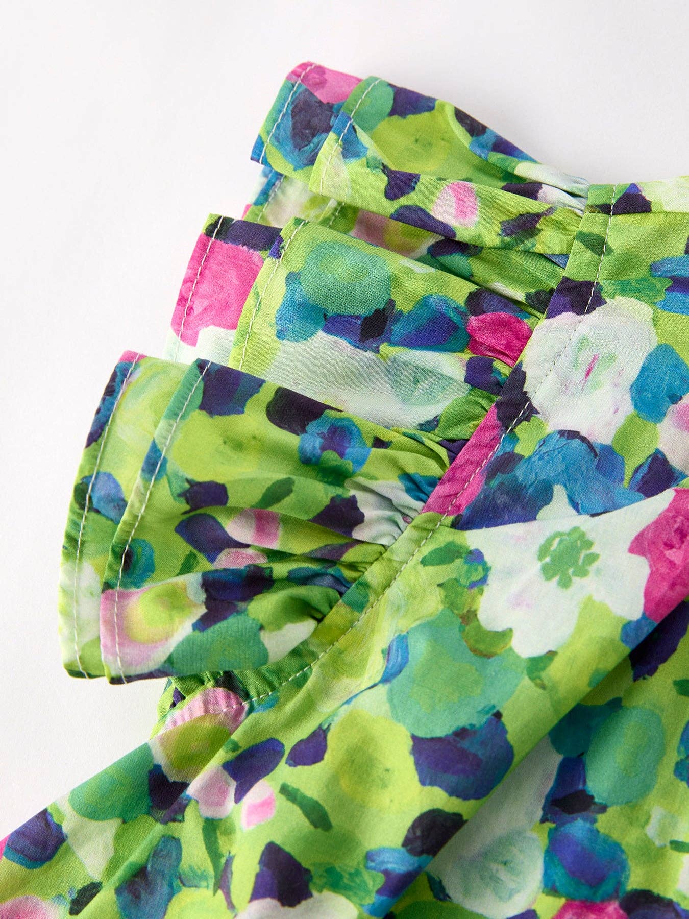 (ETA 3/14/26)Summer Fun: Colorful Floral Light Green Dress