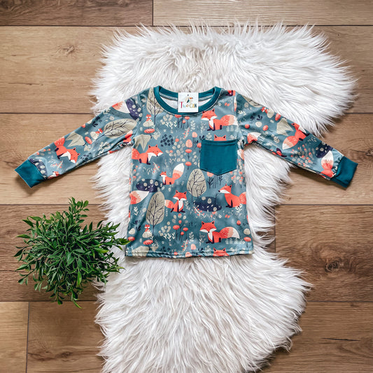 Orange Fox Pocket Tee