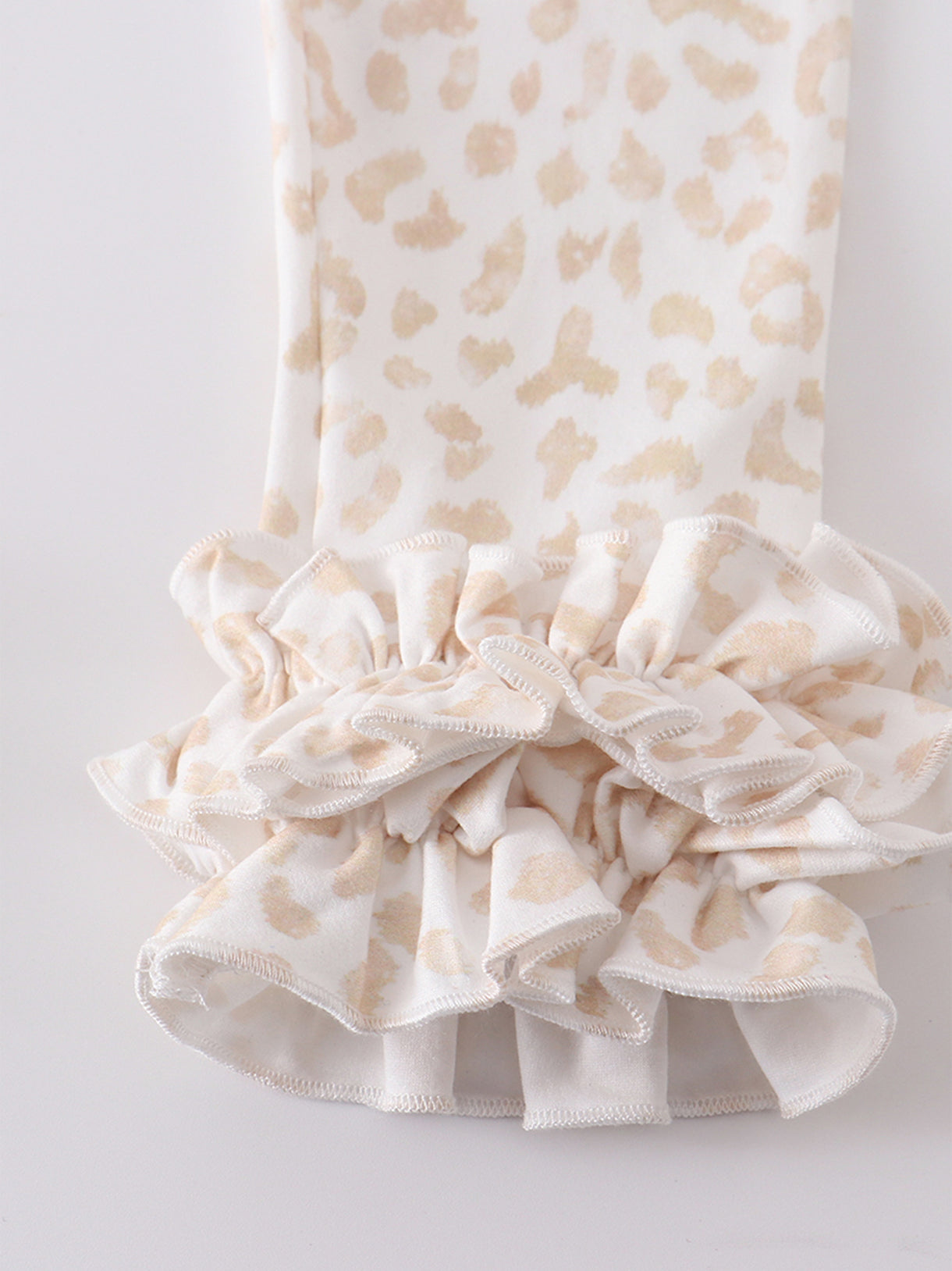 Dusty Pink Rabbit Applique Ruffle Pants Set