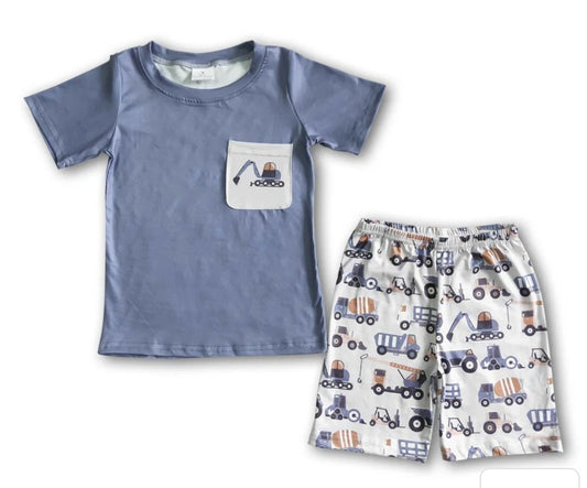 Digging excavator pocket kids boy outfits