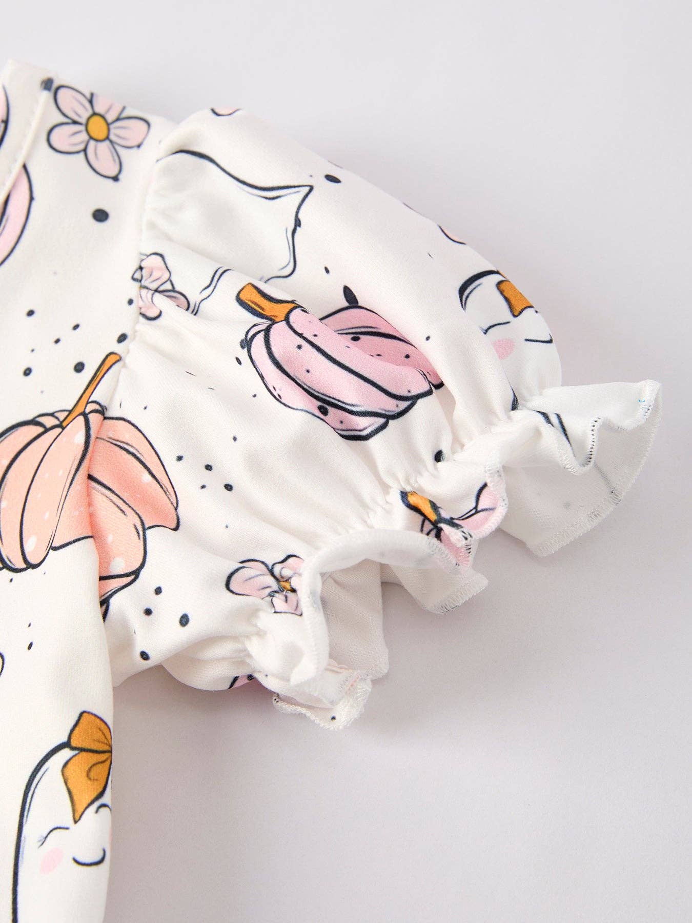 Pumpkin Ghost Print Cute Girls Dress