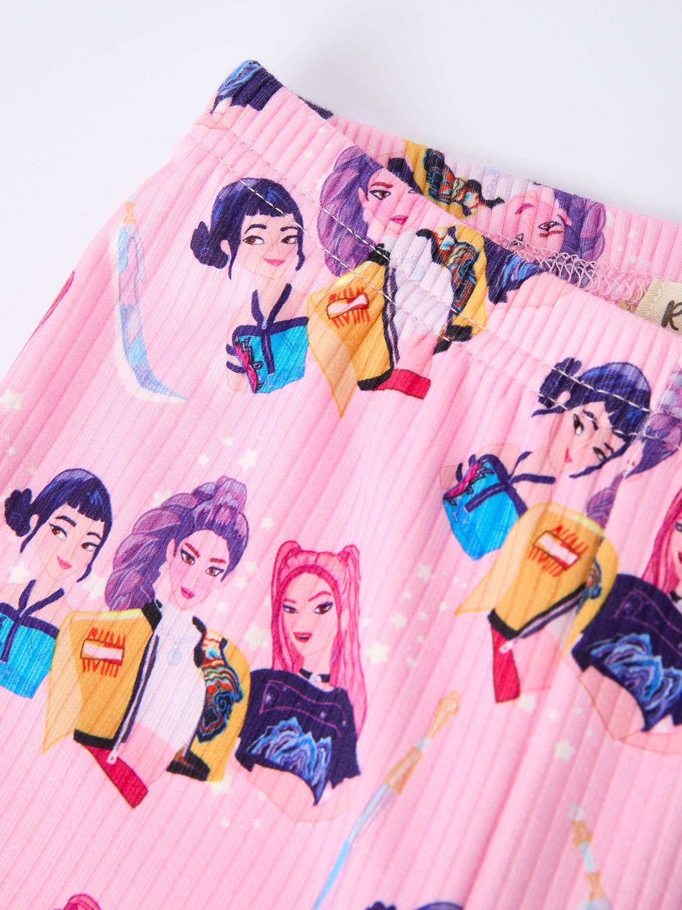 Girls Character Print Girls' Short-sleeved Top + Trousers Set