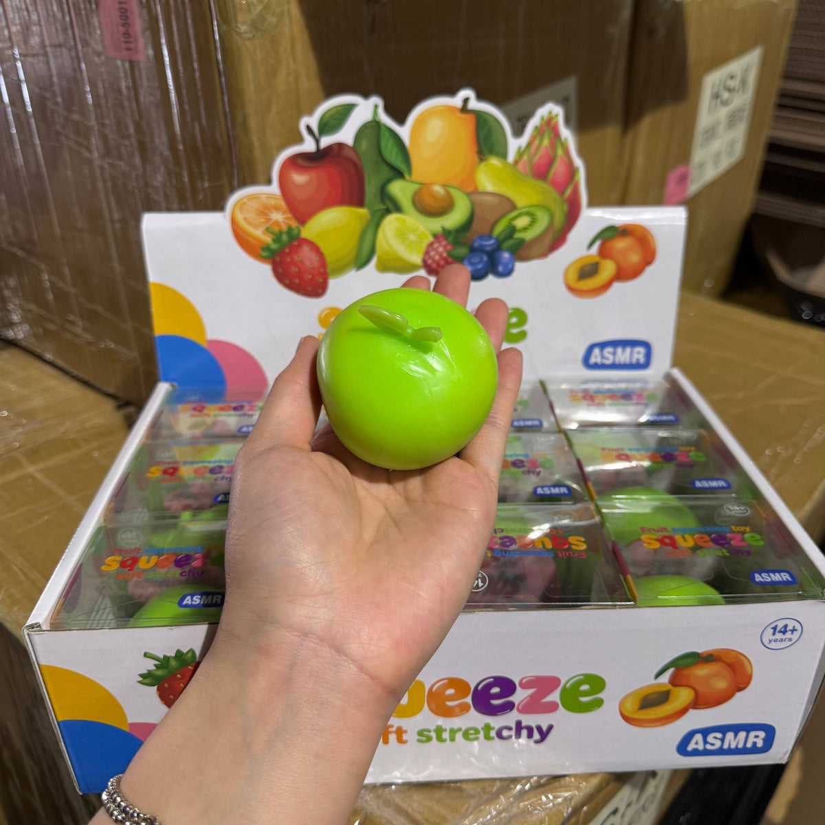 Crackling Crunchy Green Apple Squishy 12/pk | BR252