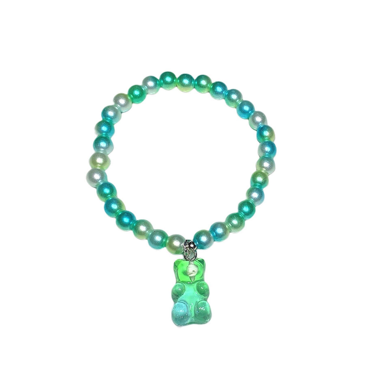 Sparkling Variegated Gummy Bear Charm Stack