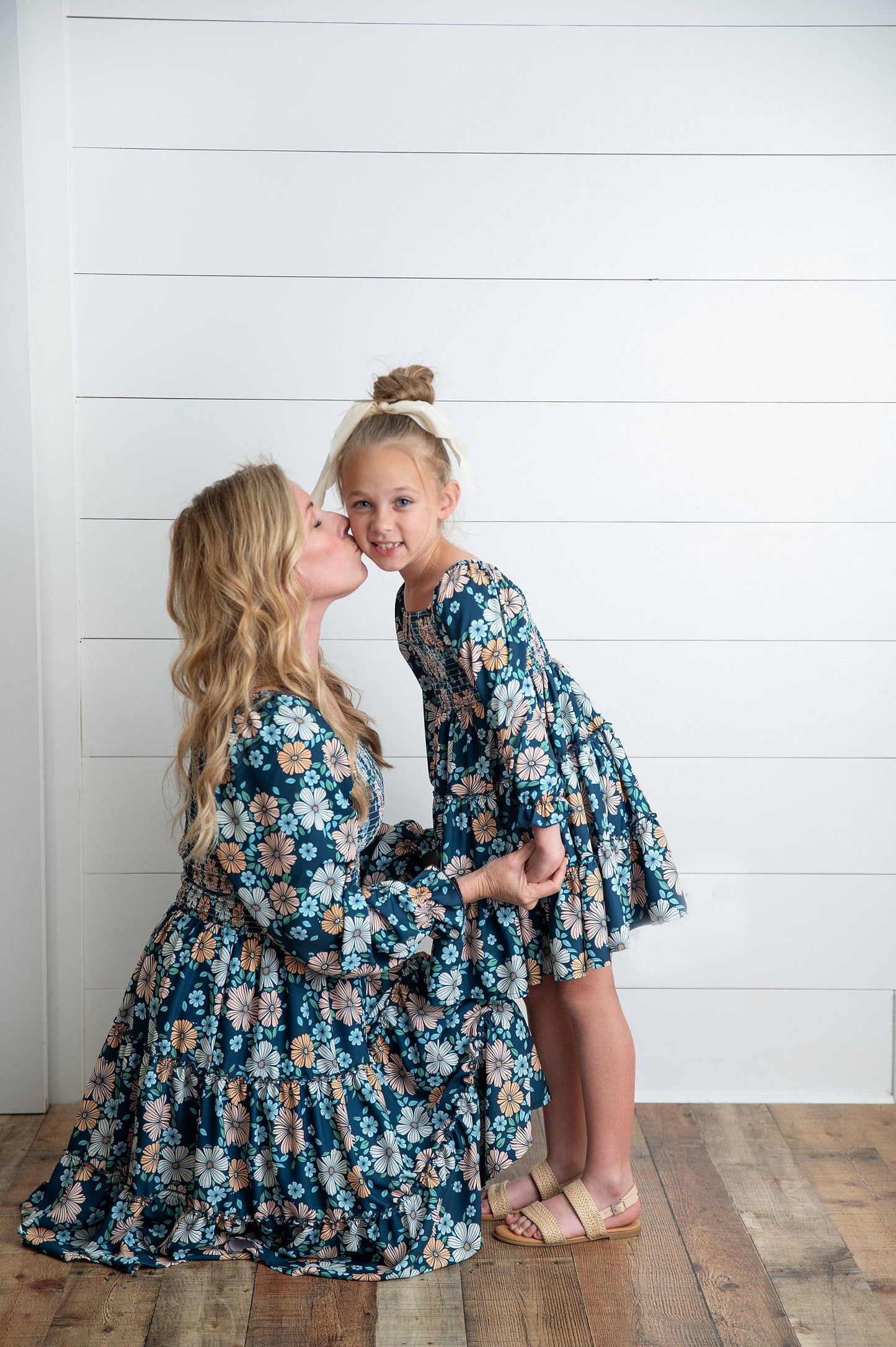 Girls Grace Floral Mommy & Me Matching 3 Tiered Dress