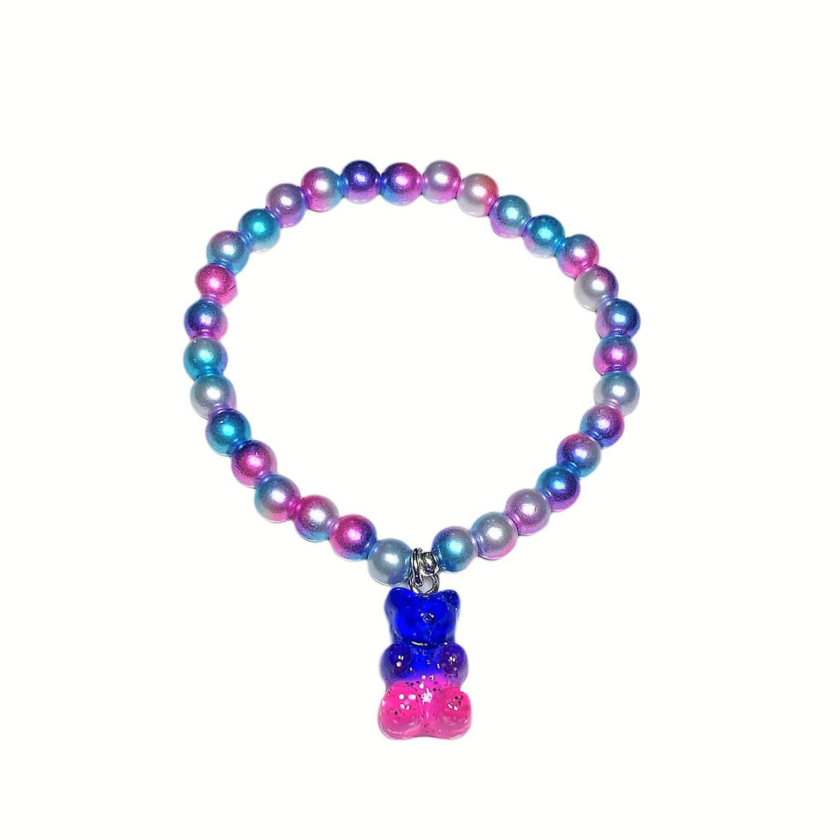 Sparkling Variegated Gummy Bear Charm Stack