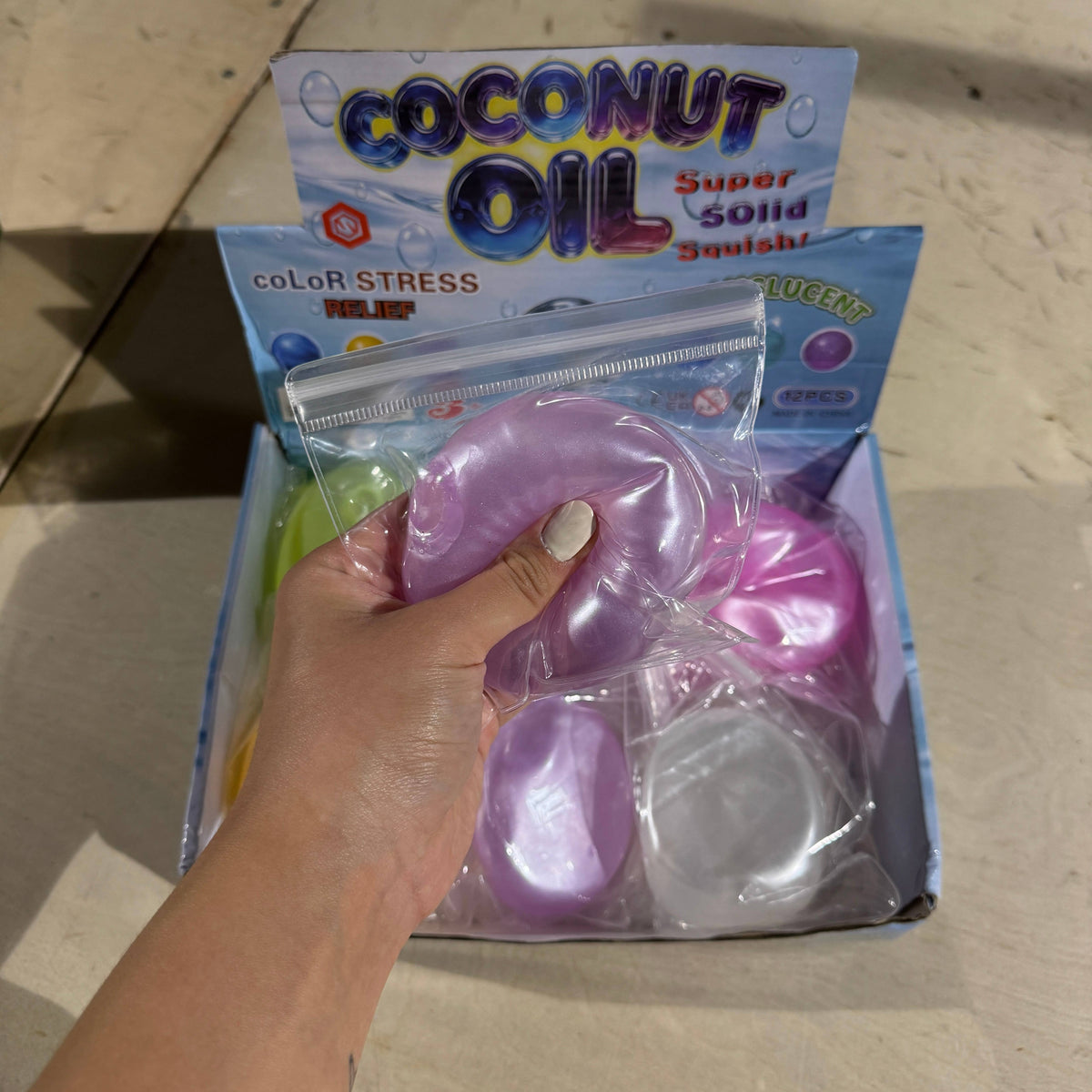 Coconut Oil Vaseline Metallic Round Ball Toy