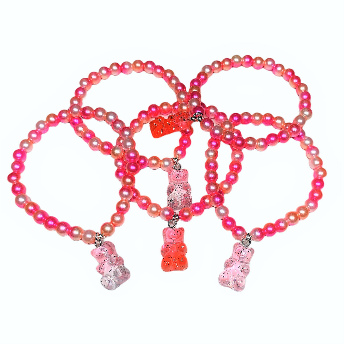 Sparkling Variegated Gummy Bear Charm Stack