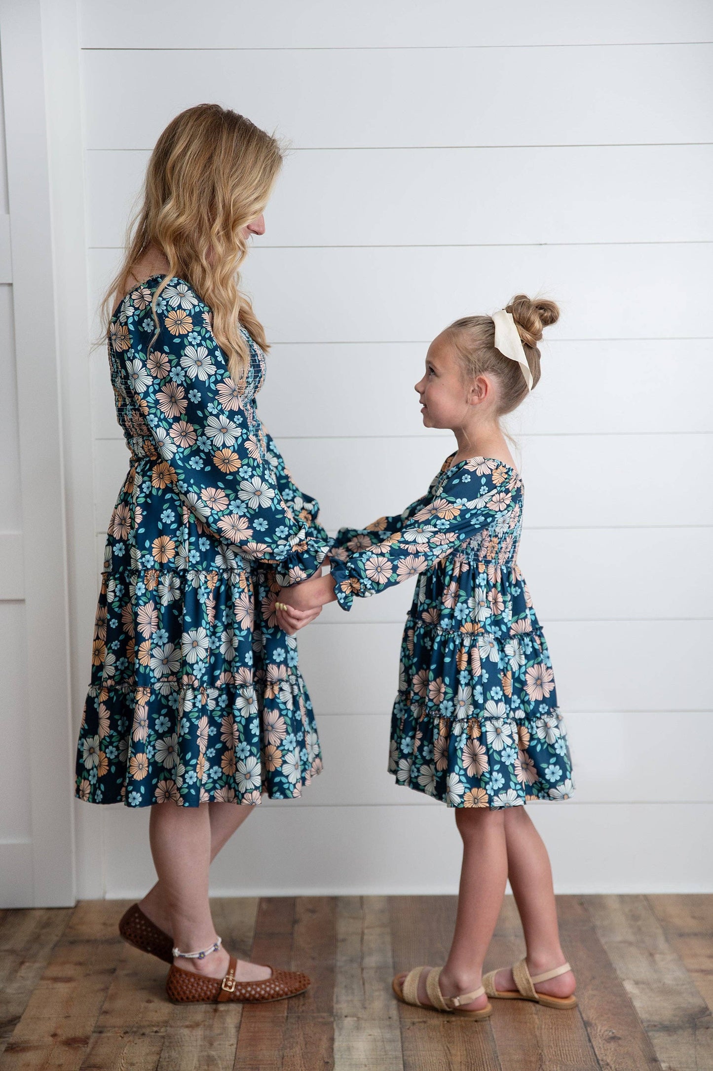 Girls Grace Floral Mommy & Me Matching 3 Tiered Dress