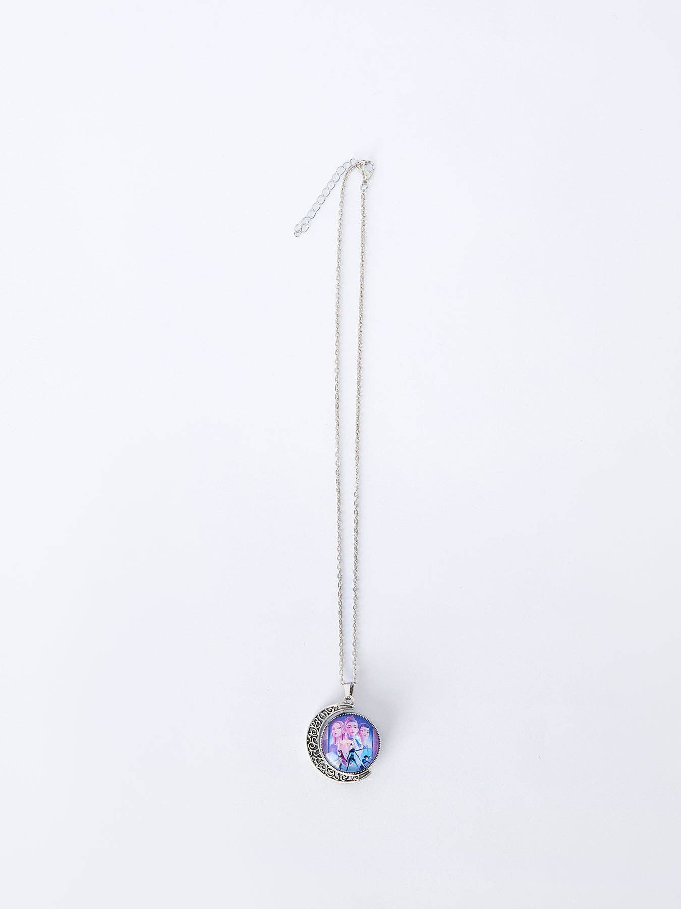 Girls Locket Necklace Purple Pendant