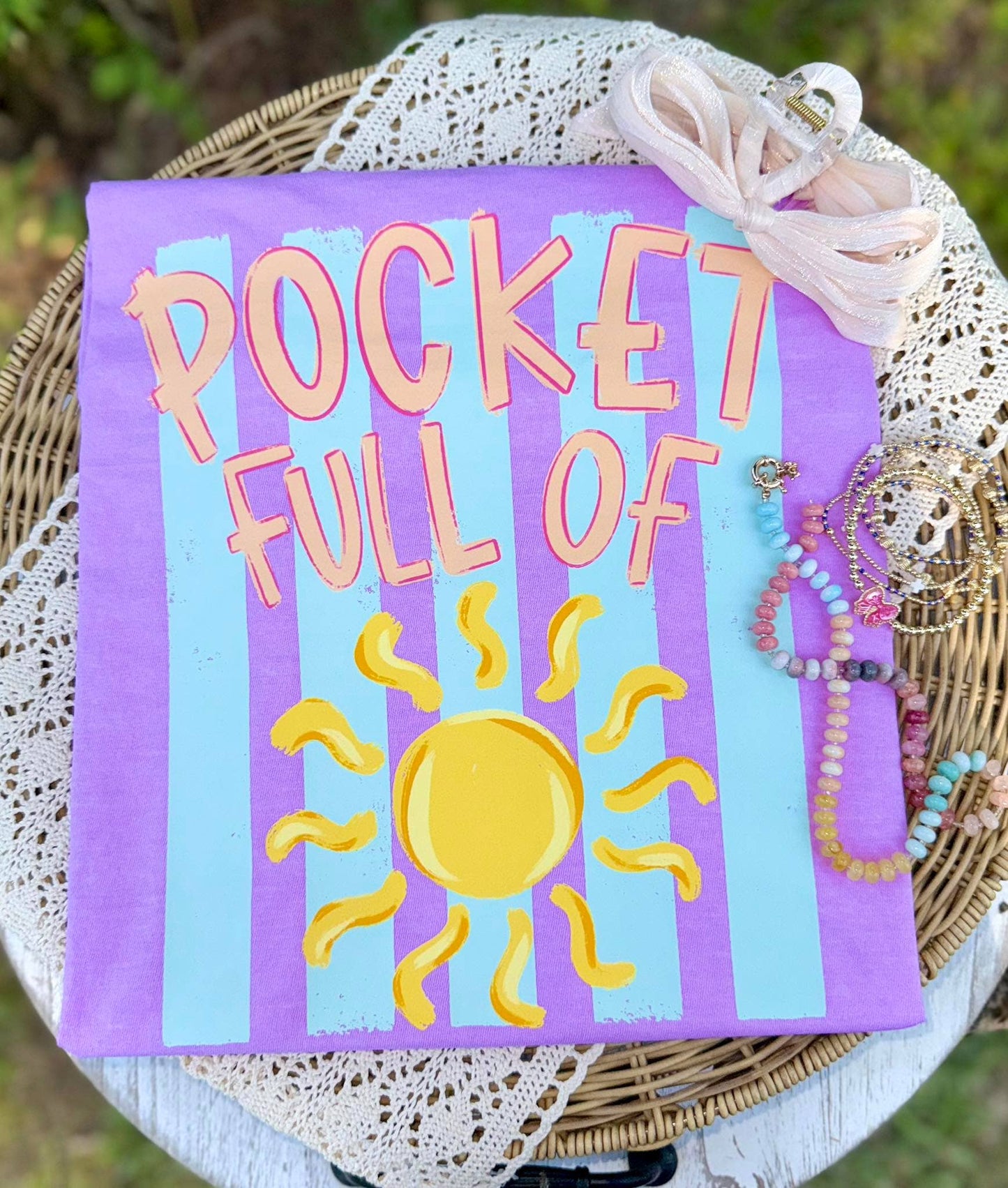 Pocket Full of Sunshine Purple Tee
