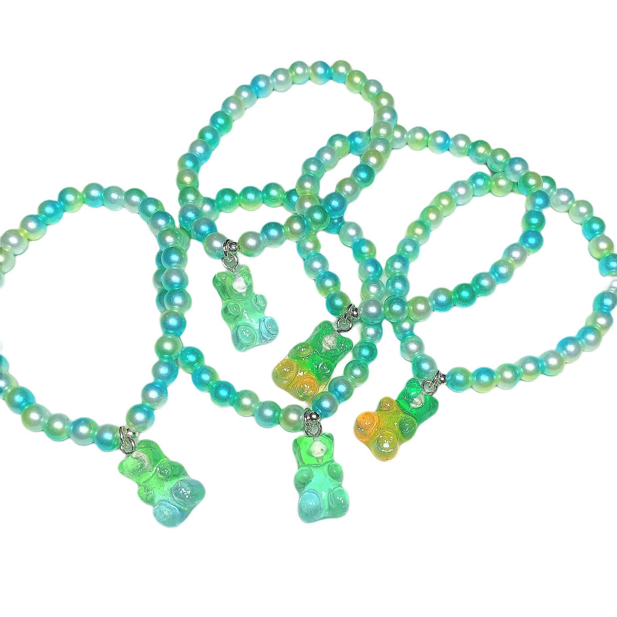 Sparkling Variegated Gummy Bear Charm Stack