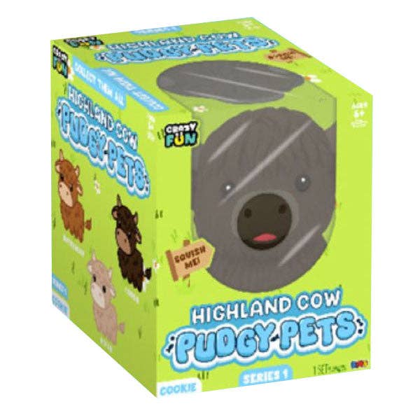 ETA 11/23/26 RMS® Crazy Fun™ Highland Cow Pudgy Pets Squishy S1