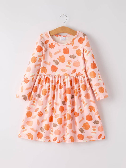 Pumpkin Maple Leaf Dress