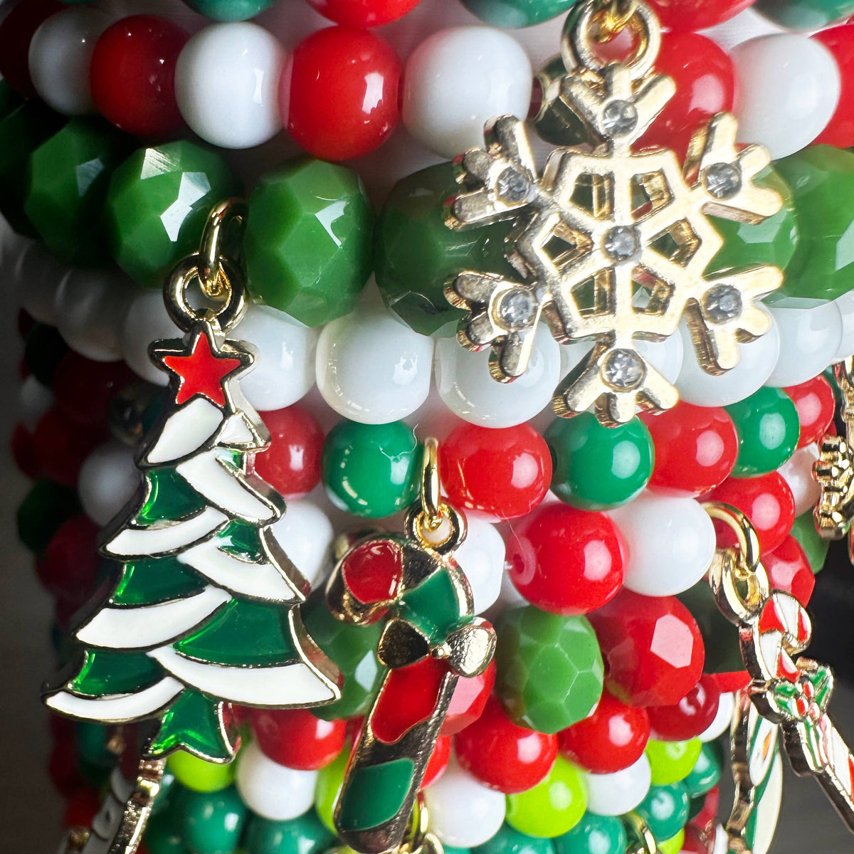 Holiday Fun Stretch Charm Bracelet Stack
