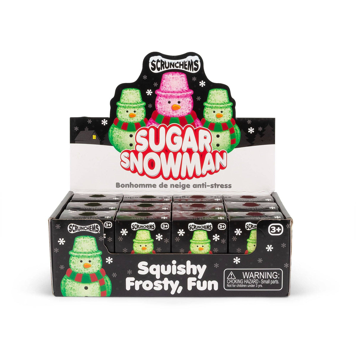 (ETA 10/26/26) Scrunchems Sugar Snowman Squishy Fidget Toy (1pc) Color Ships Assorted