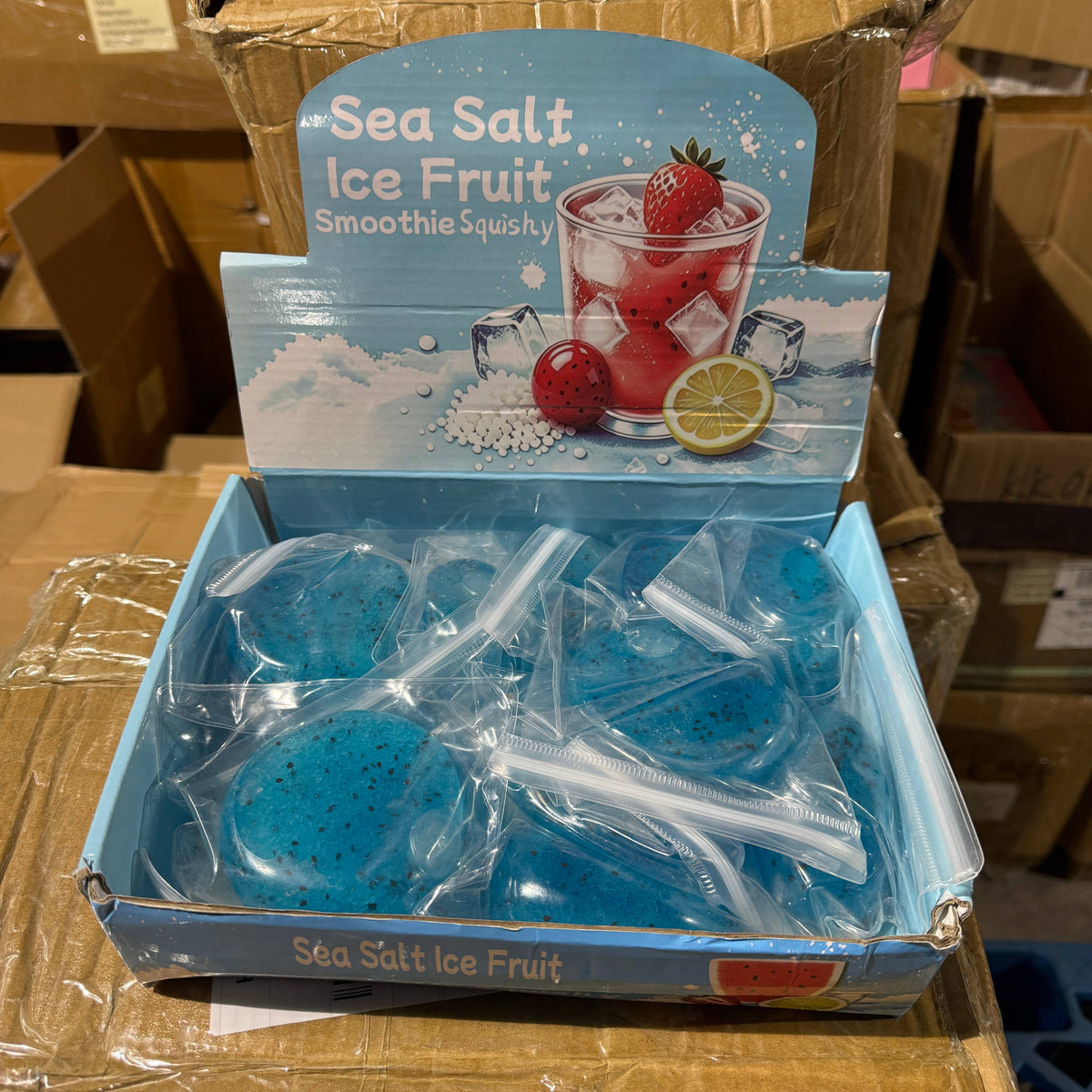 Blue Raspberry Fruit Icy Slushy Ball Squishy