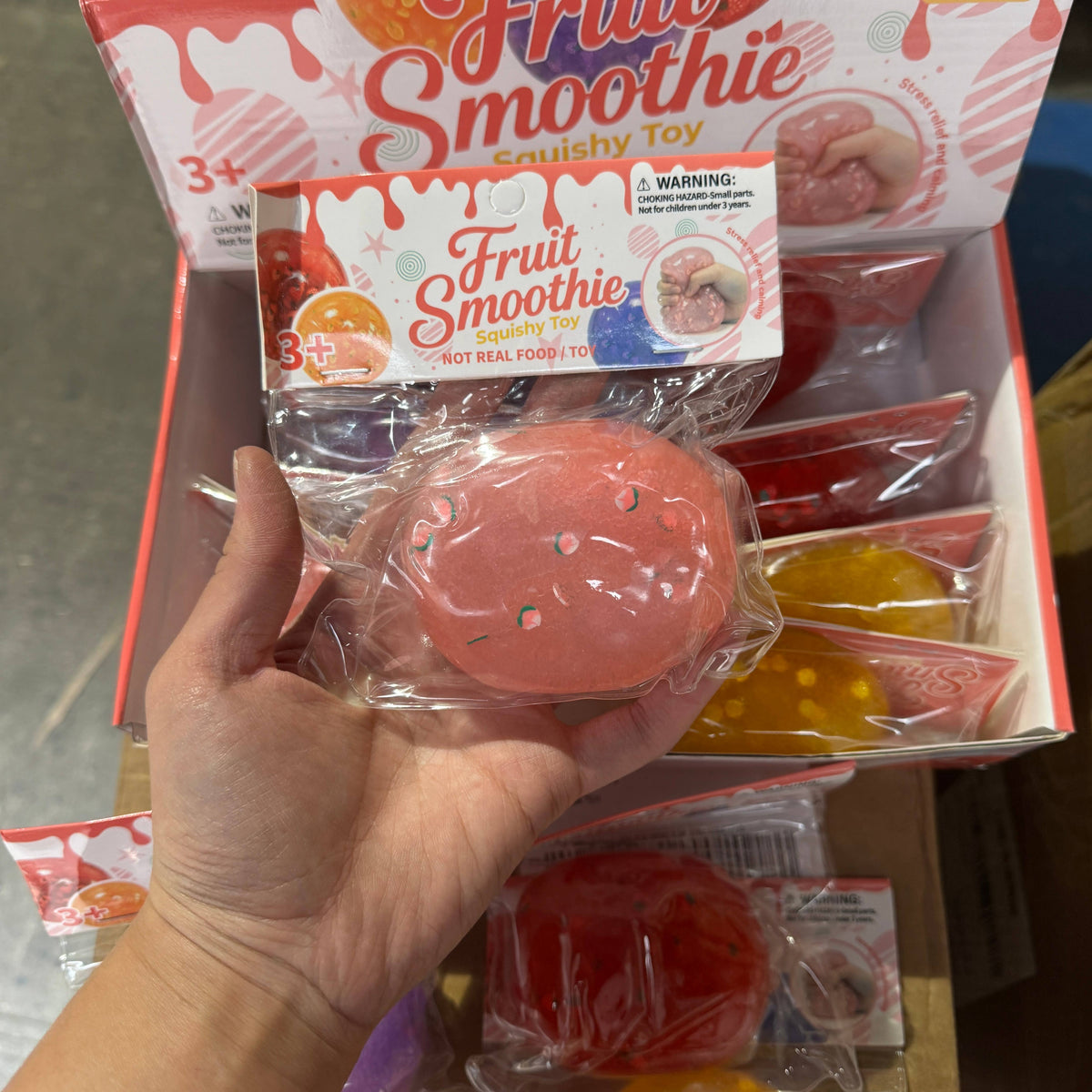 Mixed Fruit Icy Slushy Ball w/ Charms Squishy
