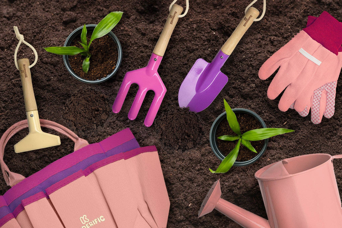 KIDS GARDENING SET, PRINCESS PINK