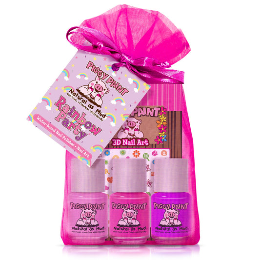 Piggy Paint

Rainbow Party Gift Set - Kids Non-toxic Nail Polish