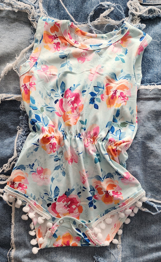 Love You Tulip Much Pom Pom Romper