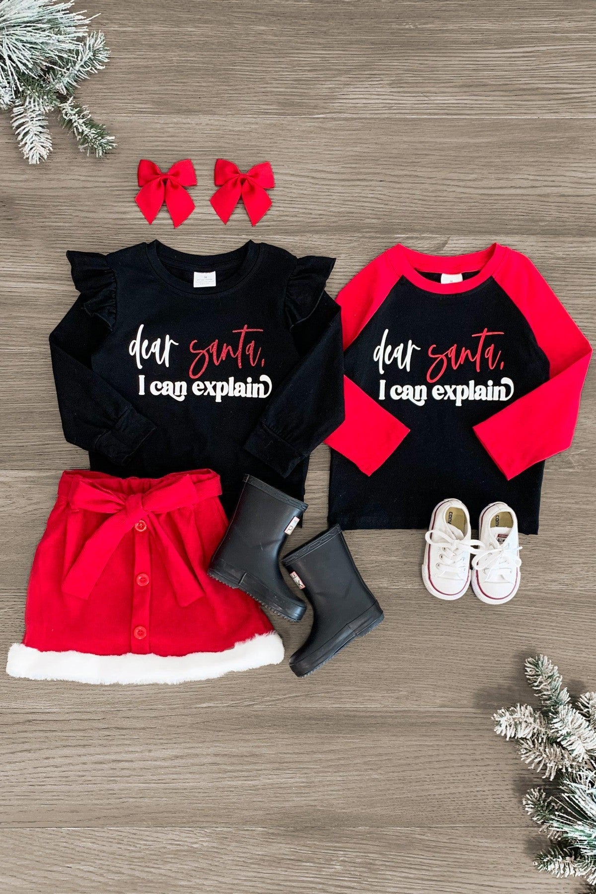 "Dear Santa, I Can Explain" Boy Long Sleeve Tee