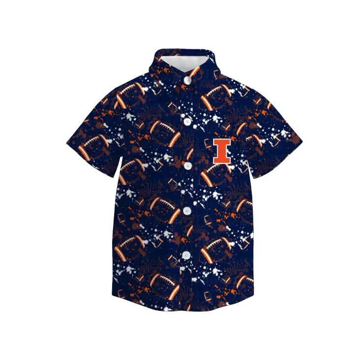 Illini Short Sleeve Button Down