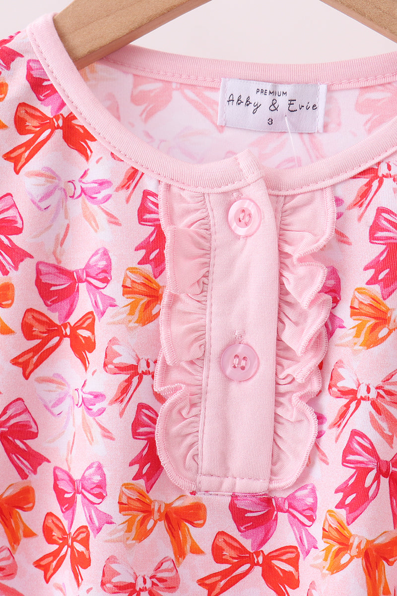 Abby & Evie Premium
Premium berry blossom bows bamboo pants set