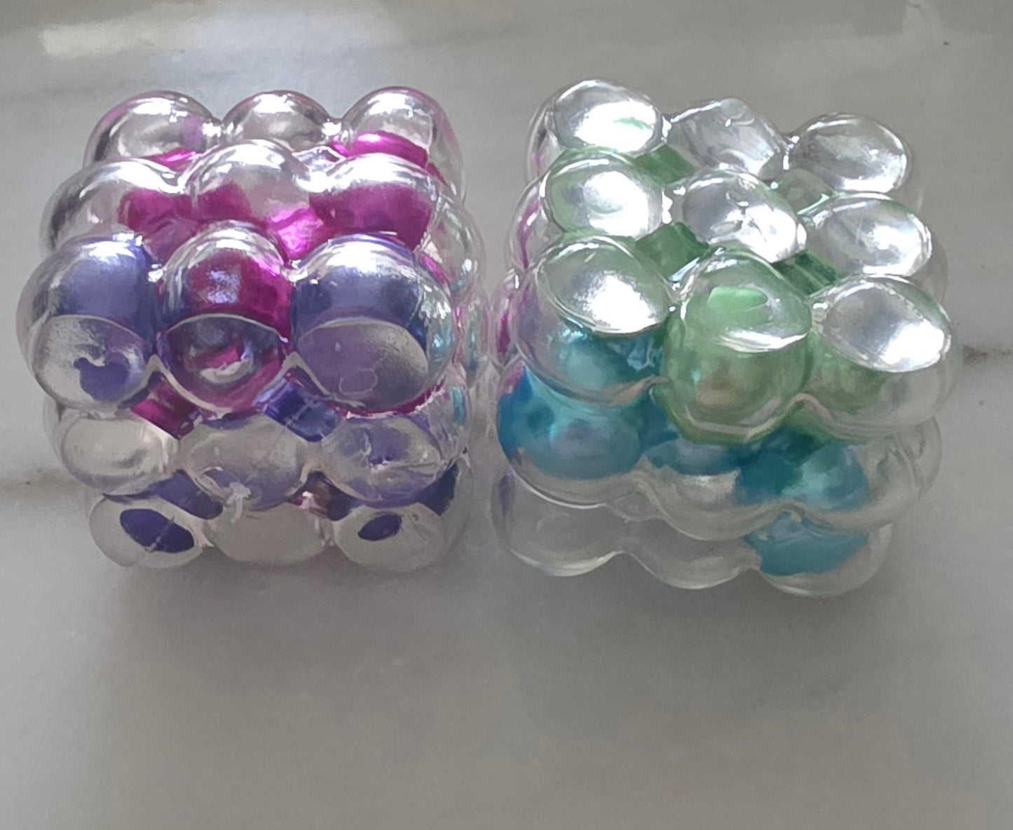 Squeeze Cube with Balls (Assorted Colors)