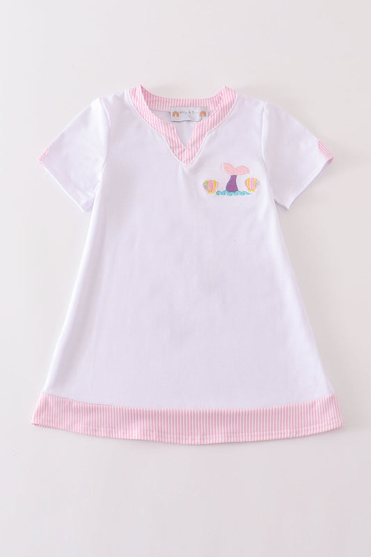Abby & Evie
White mermaid embroidery cover up