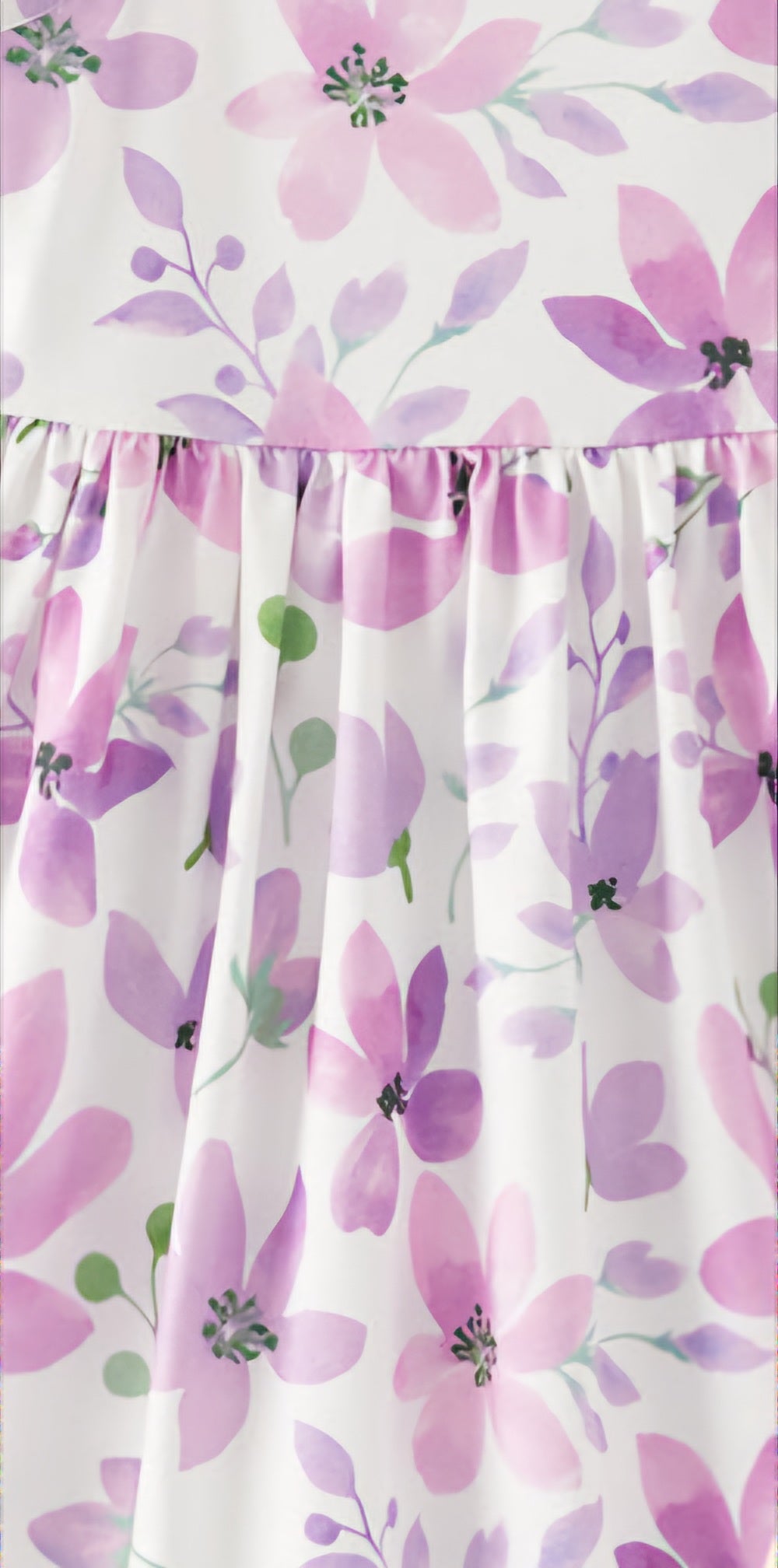 Lavender and White Floral Suspender Dress