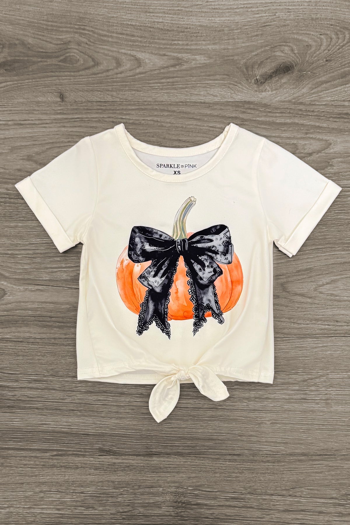 Pumpkin Bows Velvet Flare Set