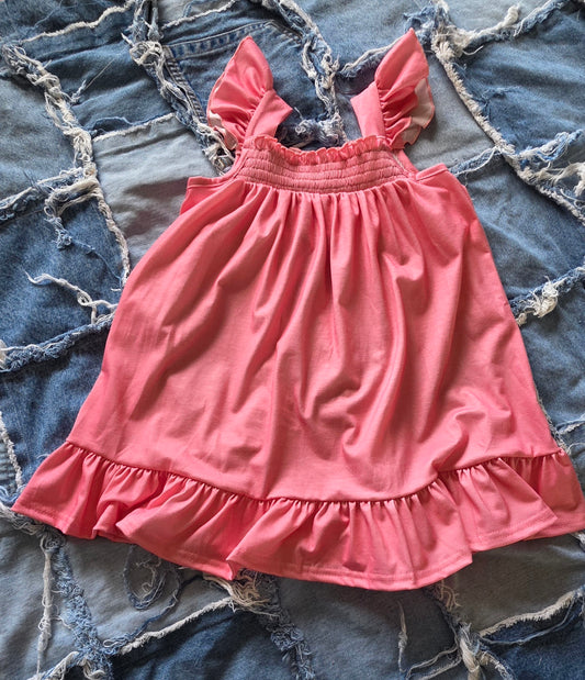 Summer Girls Flamingo Pink Dress