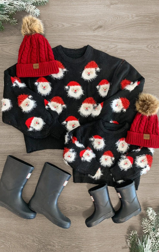 Fuzzy Happy Santa Sweater