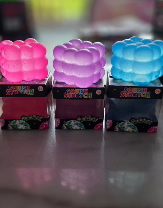 Textured Squish Cube Assorted Colors
