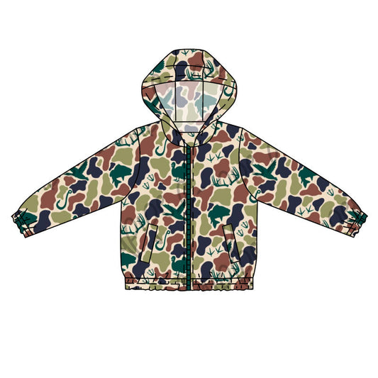 (ETA 9/14/26) Camo duck turkey fish deer boys zipper hoodie jacket