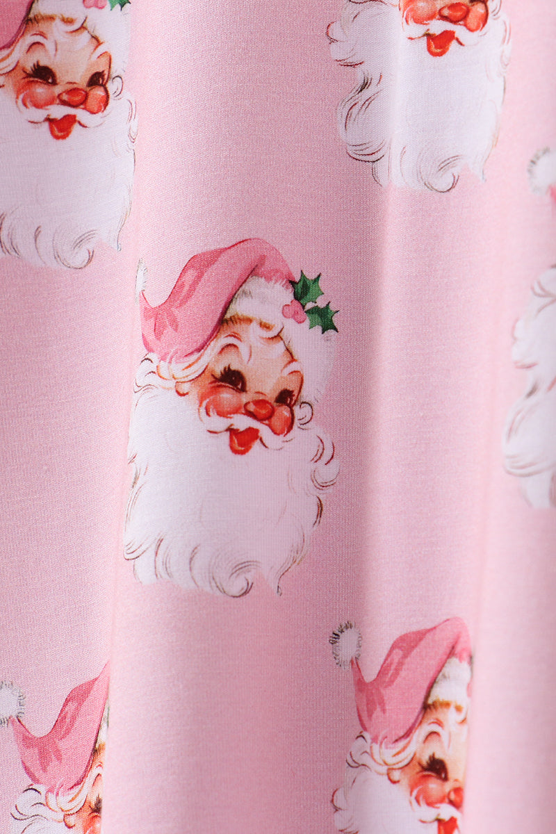 Abby & Evie
Pink santa claus bamboo pajama set