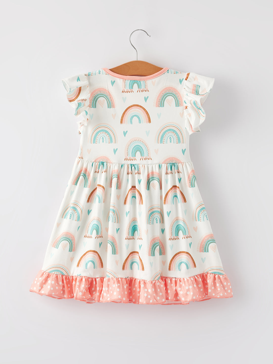Heart Rainbow Ruffle Dress
