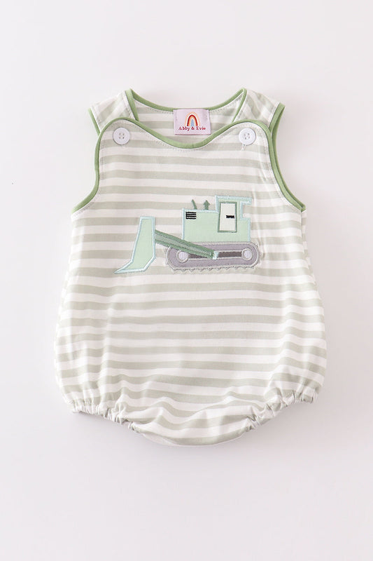 Abby & Evie
Excavator applique stripe bubble