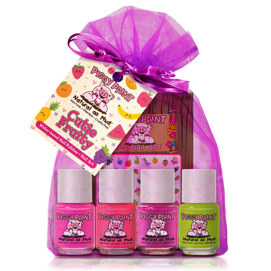 Piggy Paint Cutie Fruity Gift Set - Kids Non-toxic Nail Polish