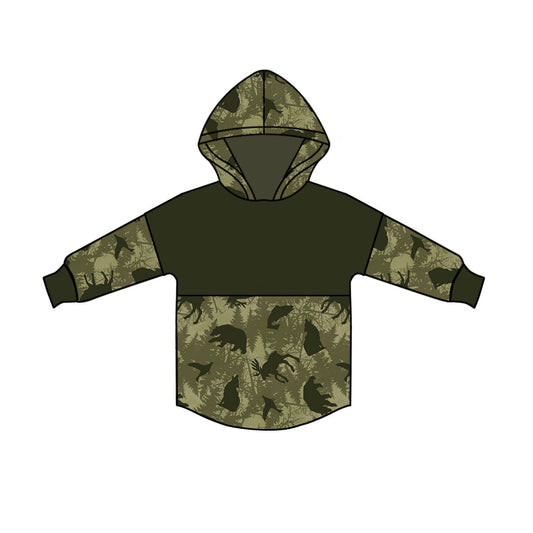 Olive bear deer boy hoodie