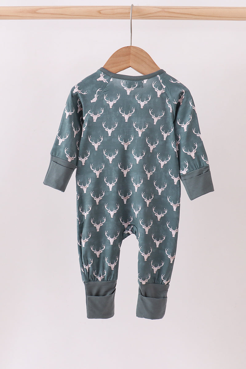 Abby & Evie Premium
Premium forest reindeer print bamboo romper
