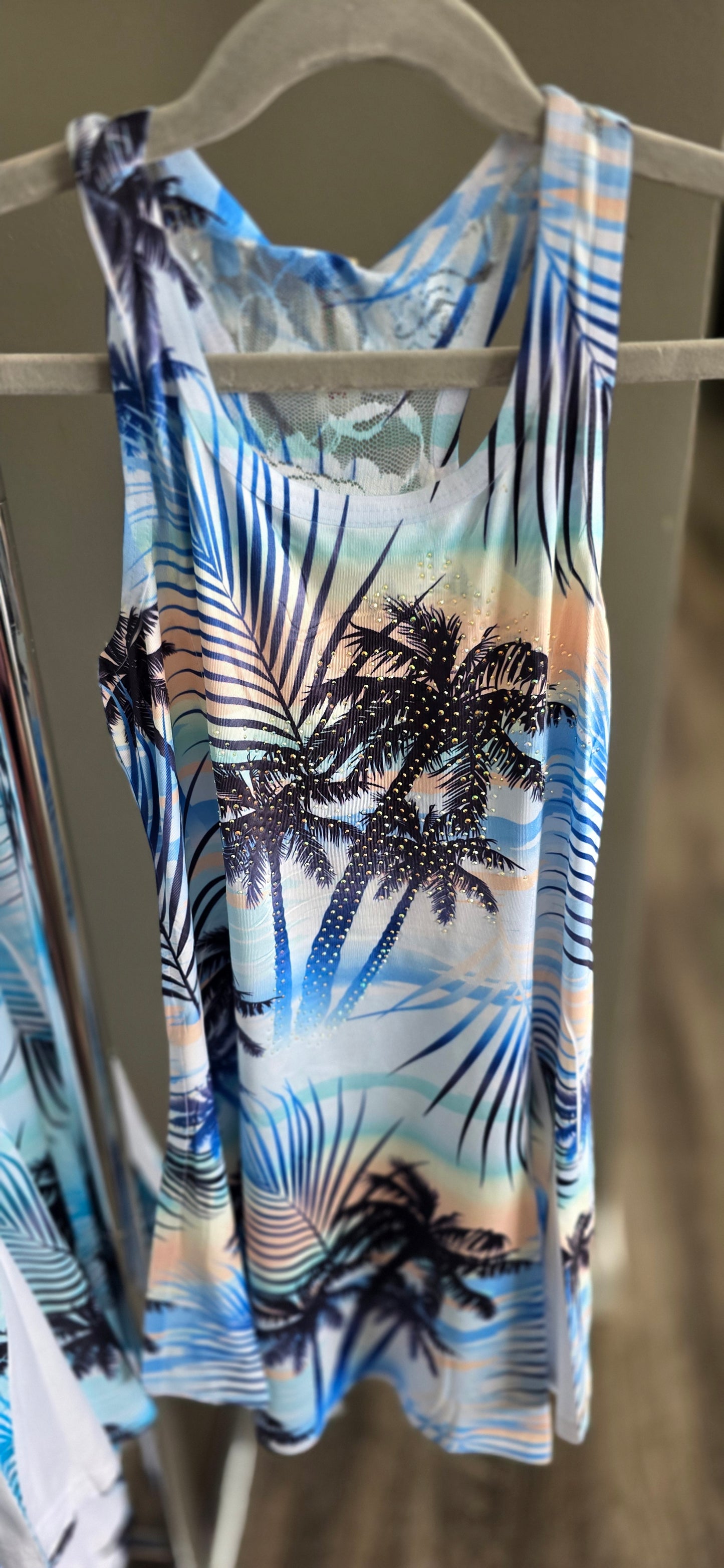 Blue Palm Dress