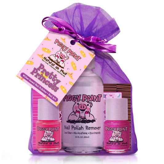 Piggy Paint Pretty Princess Gift Set - Kids Non-toxic Nail Polish