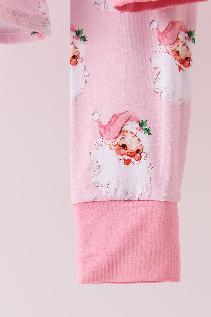 Abby & Evie
Pink santa claus bamboo pajama set