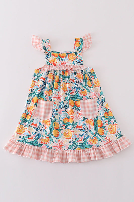 Abby & Evie
Citrus Bloom print girl dress