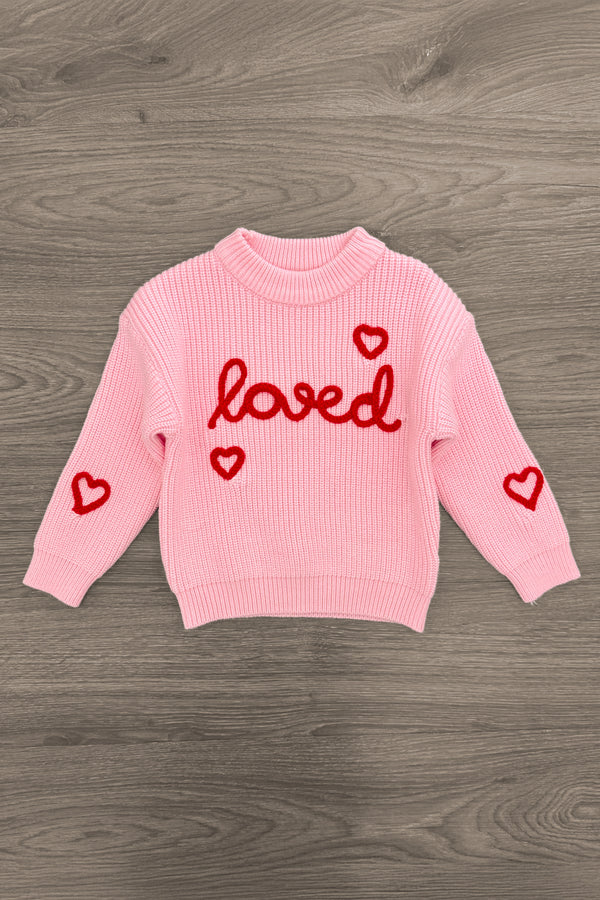 "Loved" Knit Sweater Bell Bottom Set