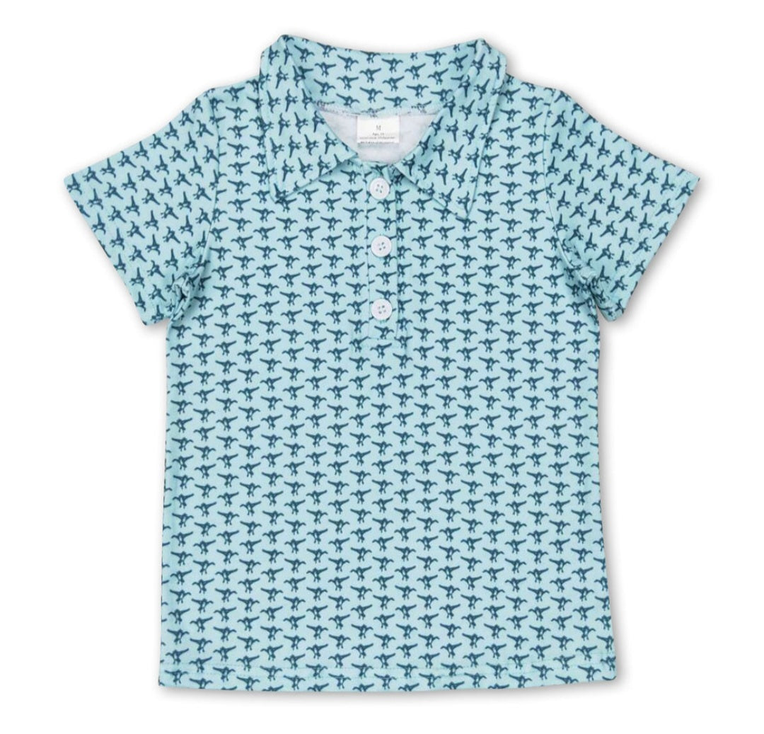 Short Sleeve Blue Bird Polo