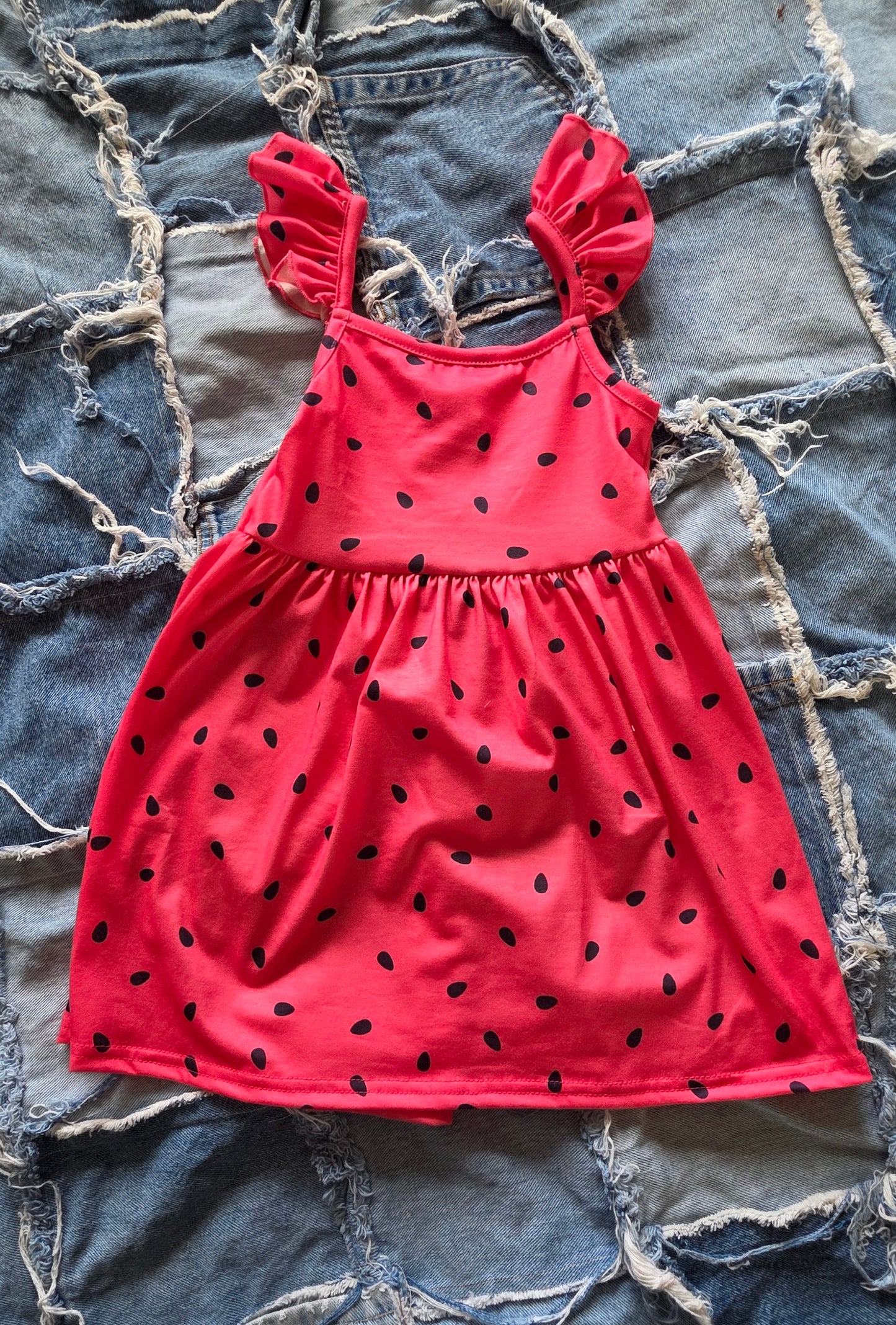 Summer Girls Watermelon Polka Dot Dress